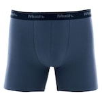 Cueca Boxer Longa Mash Masculina Cotton Algodão Elástico AZUL/CINZA ESC