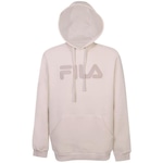 Blusão de Moletom com Capuz Fila Comfort Letter Winter - Masculino BEGE