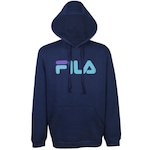 Blusão de Moletom com Capuz Fila Comfort Letter Winter - Masculino AZUL ESC/AZUL CLA