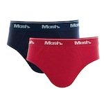 Kit de Cuecas Slip Mash Algodão - 2 Unidades - Infantil VERMELHO/CINZA