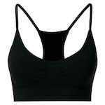 Top Fitness She Nadador sem Costura - Feminino PRETO