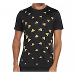 Camiseta adidas Brand Love Graphic Tee - Masculina PRETO/AMARELO