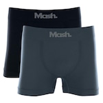 Kit Cuecas Boxer Mash Microfibra Sem Costura - 2 unidades - Adulto PRETO/BRANCO