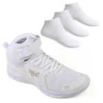 Kit Tênis Everlast Monster II + Meias com 3 Pares - Feminino BRANCO