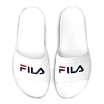 Chinelo Slide Fila Sleek - Masculino BRANCO/VERMELHO