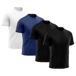 Kit Camiseta Rony Versátil Dry Fit - 4 Unidades - Masculina AZUL/PRETO