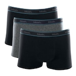 Kit de Cuecas Boxer Mash Algodão Elástico - 3 Unidades - Masculina PRETO