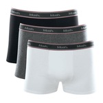 Kit de Cuecas Boxer Mash Algodão Elástico - 3 Unidades - Masculina CINZA/CINZA ESC