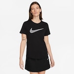 Camiseta Nike Sportswear Logo Swoosh - Feminina PRETO