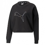 Blusão de Moletom Puma Nova Shine Pull Over - Feminino PRETO