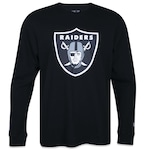 Camiseta New Era Manga Longa NFL Las Vegas Raiders Core - Masculina PRETO