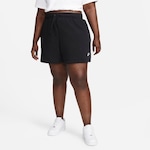 Shorts Fleece Nike Sportswear Club Plus Size - Feminino PRETO