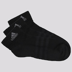 Kit de Meia Cano Médio adidas Sportswear Ankle - 3 Pares - Adulto PRETO