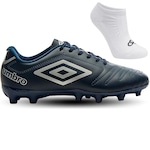 Chuteira de Campo Umbro Class + Par de Meias - Adulto AZUL ESCURO