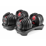 Par de Halter Regulável Bowflex Selecttech 552 2kg A 23,5 Kg PRETO