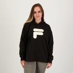 Blusão de Moletom com Capuz Fila Carolina - Feminino PRETO