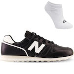 Tênis New Balance 373V2 + Par de Meia - Masculino PRETO/BRANCO