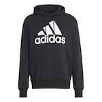 Blusão de Moletom com Capuz adidas Essentials Big Logo - Masculino PRETO