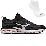 Tênis Mizuno Wave Nitron 2 + Par de Meia - Masculino PRETO/LARANJA