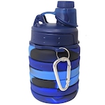 Garrafa Gold Sports Retrátil Dobrável Portátil - 500ml AZUL