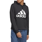 Blusão de Moletom com Capuz adidas BL FT R HD - Feminino PRETO/BRANCO