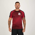 Camiseta Corinthians Stroke Masculina - Vermelho+Preto