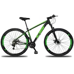 Bicicleta Aro 29 Ksw XLT Alumínio - Freio a Disco - Câmbio Importado - 21 Marchas PRETO/VERDE