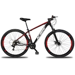 Bicicleta Aro 29 Ksw XLT Alumínio - Freio a Disco - Câmbio Importado - 21 Marchas VERMELHO/BRANCO