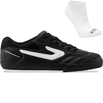 Chuteira Futsal Topper Dominator 3 Lt + Meias - Adulto PRETO/BRANCO