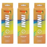 Kit Bolas de Beach Tennis Inni Beach Pro com 3 Tubos LARANJA