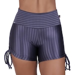 Shorts Orbis Fitness Poliamida Cirrê 3D Amarrar Lateral - Feminino CINZA