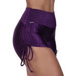 Shorts Orbis Fitness Poliamida Cirrê 3D Amarrar Lateral - Feminino ROXO