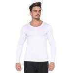 Camiseta Mizuno Manga Longa Nirvana - Masculina BRANCO