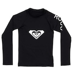 Camiseta de Lycra Roxy Wholehearted - Infantil PRETO