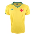 Camisa Polo do Vasco Kappa Supp Heritage Crvg - Masculina AMARELO CLA/VERD CLA