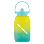 Garrafa Squeeze Gold Sports Cubo Emborrachada - 1Litro AMARELO