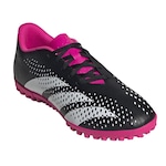 Chuteira Society adidas Predator Accuracy 4 - Adulto PRETO/ROSA