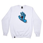 Blusão de Moletom sem Capuz Santa Cruz Screaming Hand Front - Masculino BRANCO