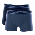 Kit de Cuecas Boxer Mash Algodão Elástico - 2 Unidades - Infantil AZUL ESC/AZUL