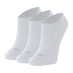 Kit de Meias Invisível SHE Lisa Microfibra - 3 Pares - Feminina BRANCO