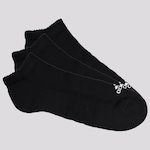 Kit de Meia Cano Baixo adidas - 3 Pares - Adulto PRETO