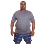 Camisa Térmica Dellas Fit Dry Fit Plus Size com Proteção Solar Uv - Masculina CINZA