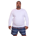 Camisa Térmica Dellas Fit Dry Fit Plus Size Manga Longa com Proteção Solar Uv - Masculina BRANCO