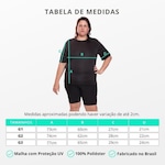 Kit de Camisas Térmica Dellas Fit Dry Fit Plus Size com Proteção Solar Uv - 2 Unidades - Feminina PRETO