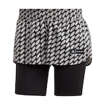 Shorts adidas 2 em 1 adidas x Marimekko Run Icons 3 Bar Logo - Feminino MARROM