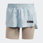 Shorts adidas 2 Em 1 adidas X Marimekko Run Icons 3 Bar Logo - Feminino AZUL