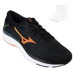 Tênis Mizuno Connect - Masculino + Par de Meias PRETO/BRANCO