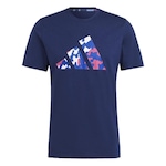 Camiseta adidas Treino Essentials Bl Log - Masculina AZUL/ROSA