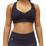 Top Fitness Mup Travetti Decote - Feminino PRETO