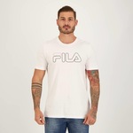 Camiseta Fila Letter Outline - Masculina BRANCO